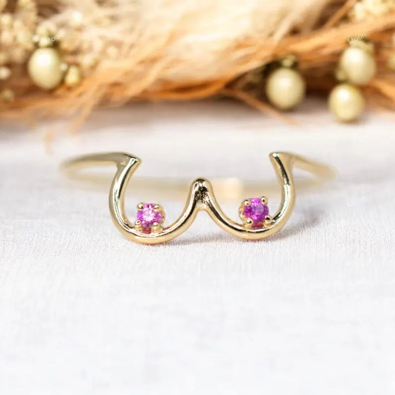 18k Lesbian ring for Pride Month