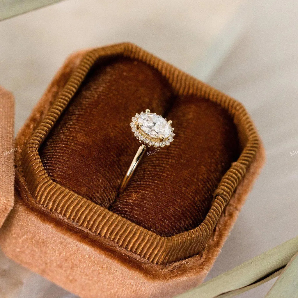 2.5 Ct Oval Cut Moissanite Engagement Ring, Delicate Diamond Solitaire Ring
