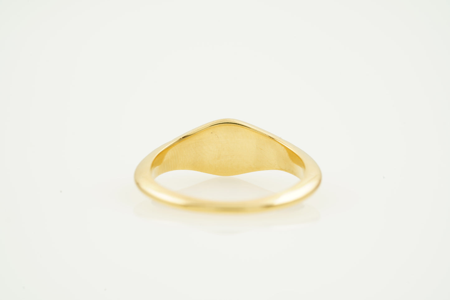 Custom Initial Signet Personalized Vintage Gothic Ring Back Side