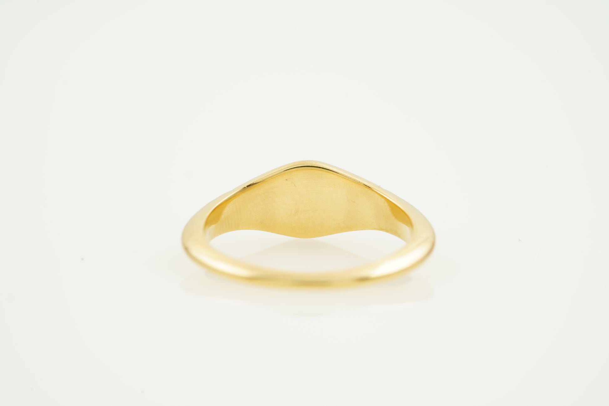 Custom Initial Signet Personalized Vintage Gothic Ring Back Side