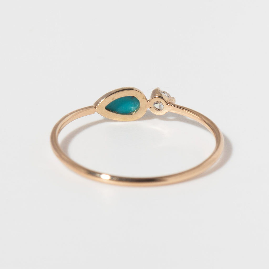 Pear Turquoise Ring