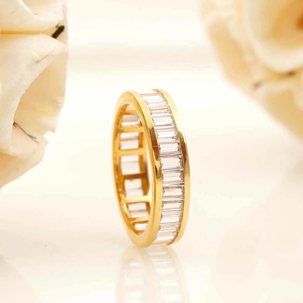 Baguette Moissanite Eternity Band