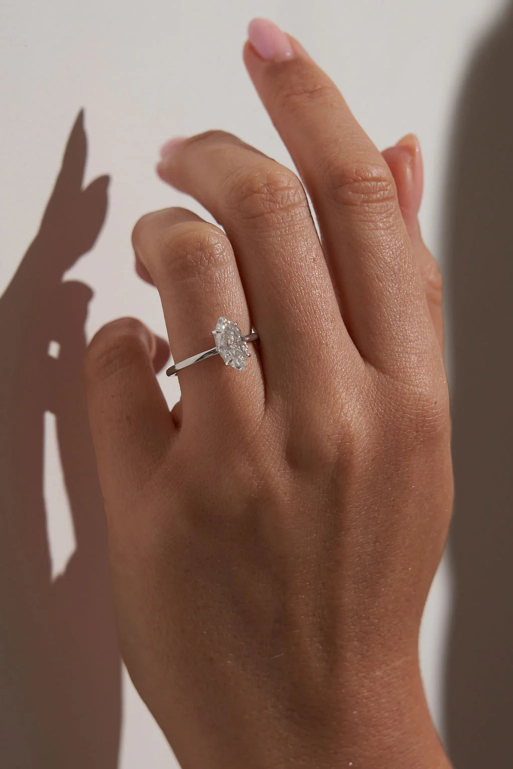 Marquise Solitaire Moissanite Engagement Ring