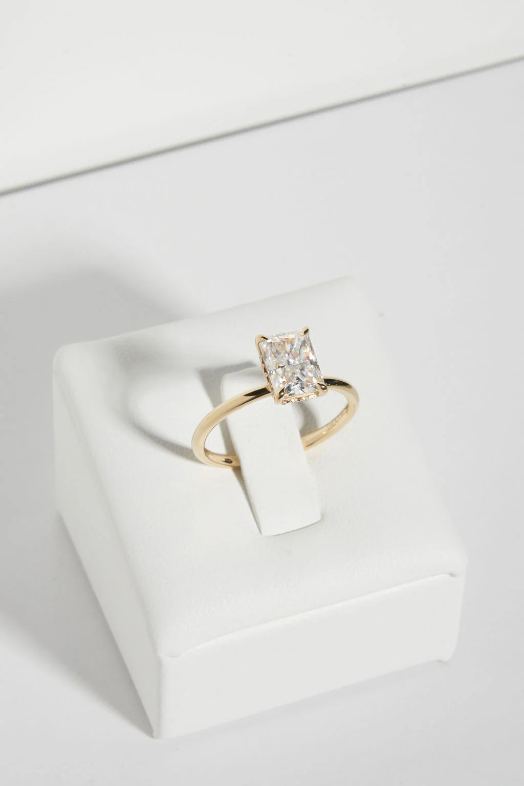 Radiant Cut Moissanite Solitaire Ring