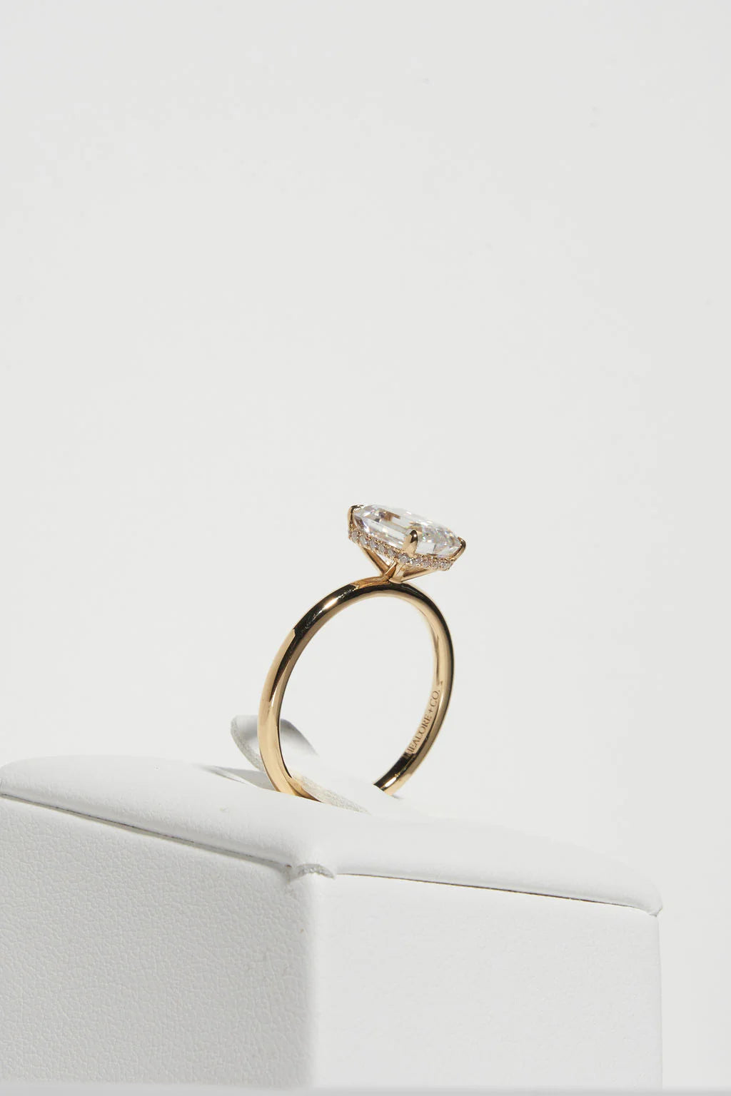 Classic Emerald Moissanite Engagement Ring