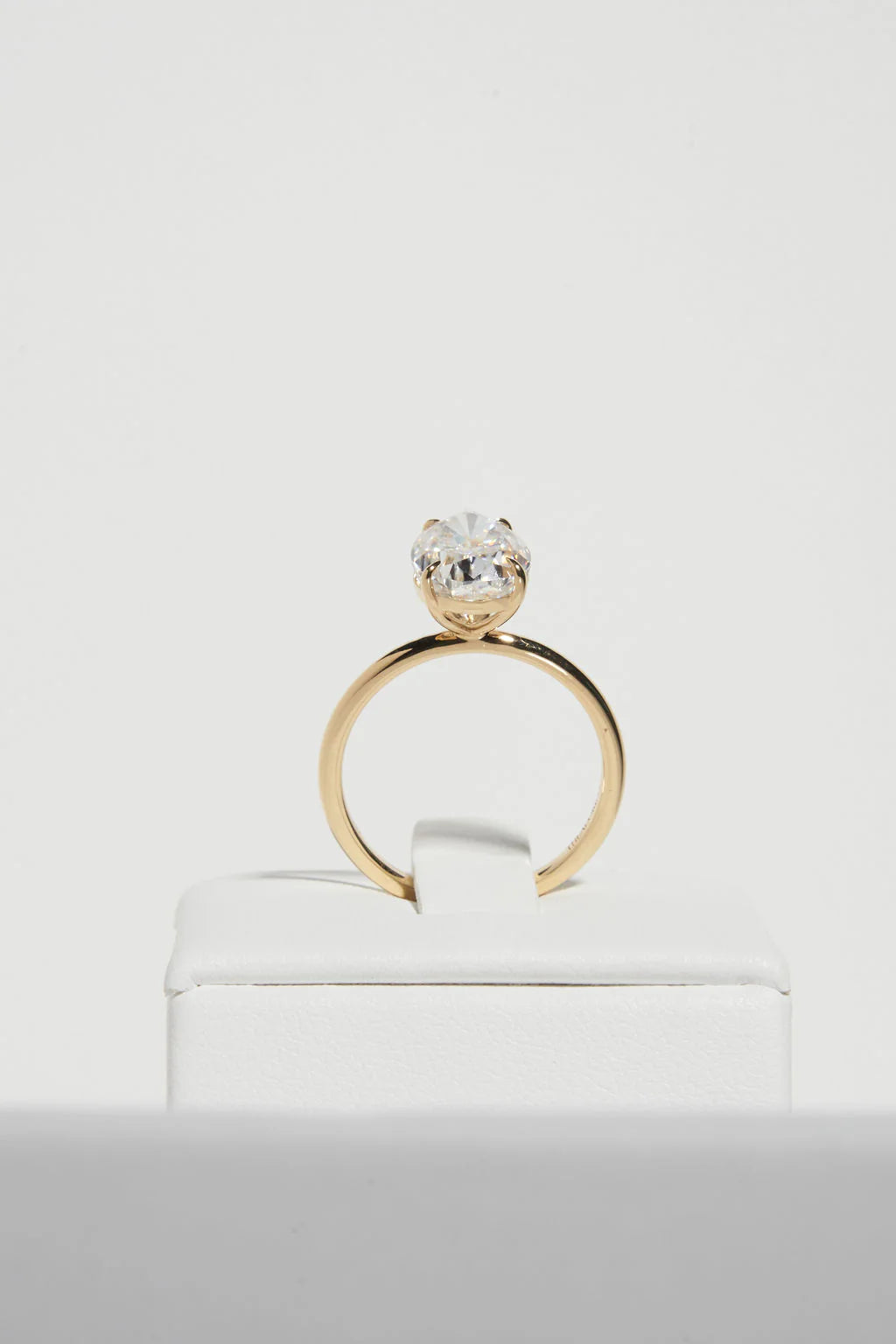 Pear Solitaire Moissanite Engagement Ring