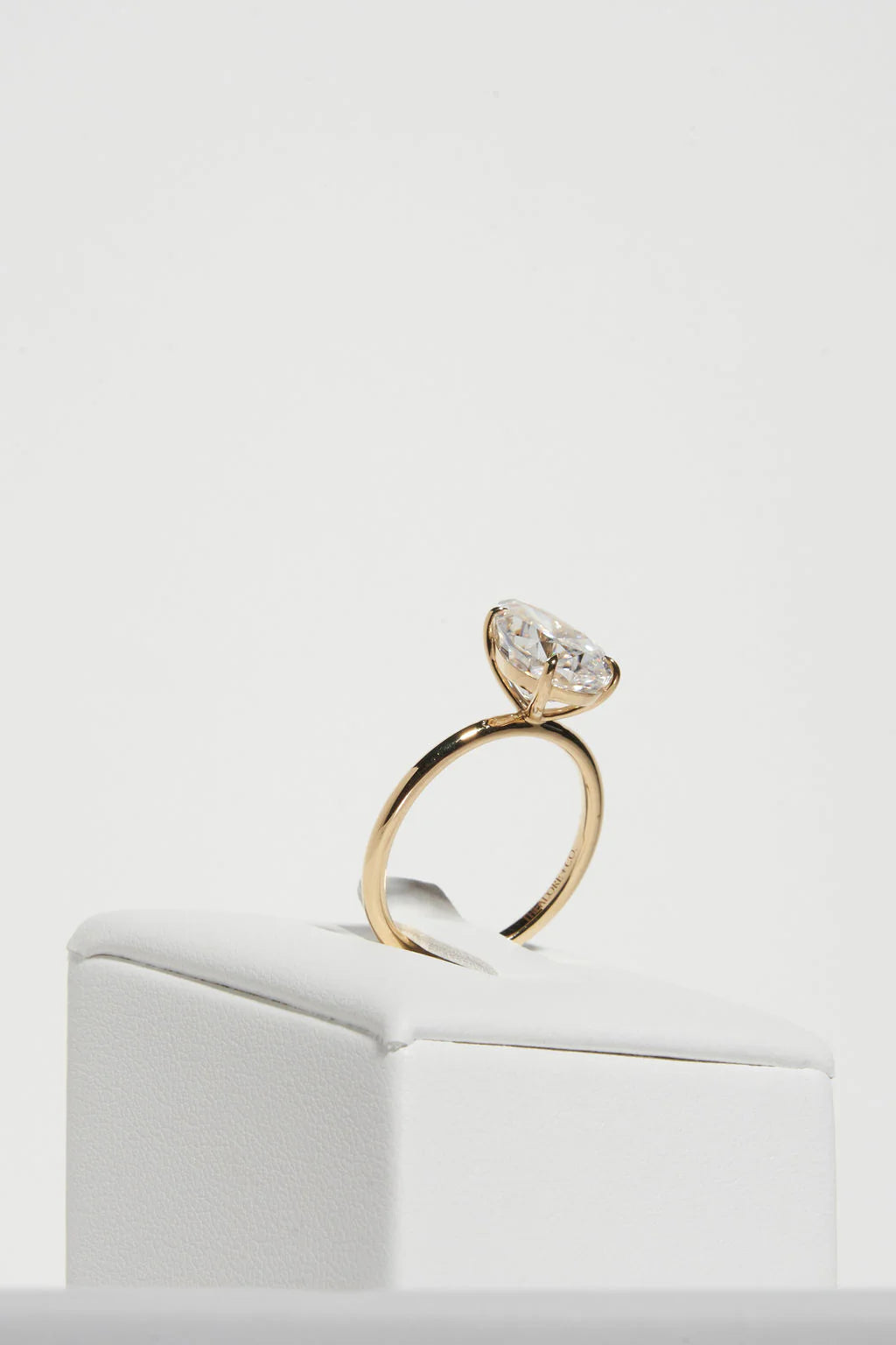 Pear Solitaire Moissanite Engagement Ring