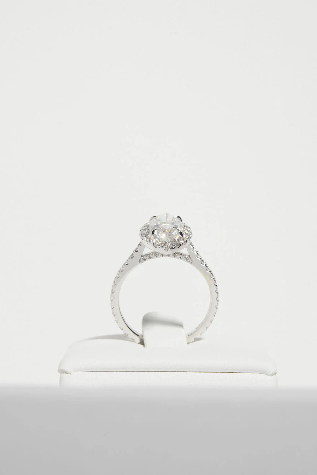 Marquise Halo Moissanite Engagement Ring