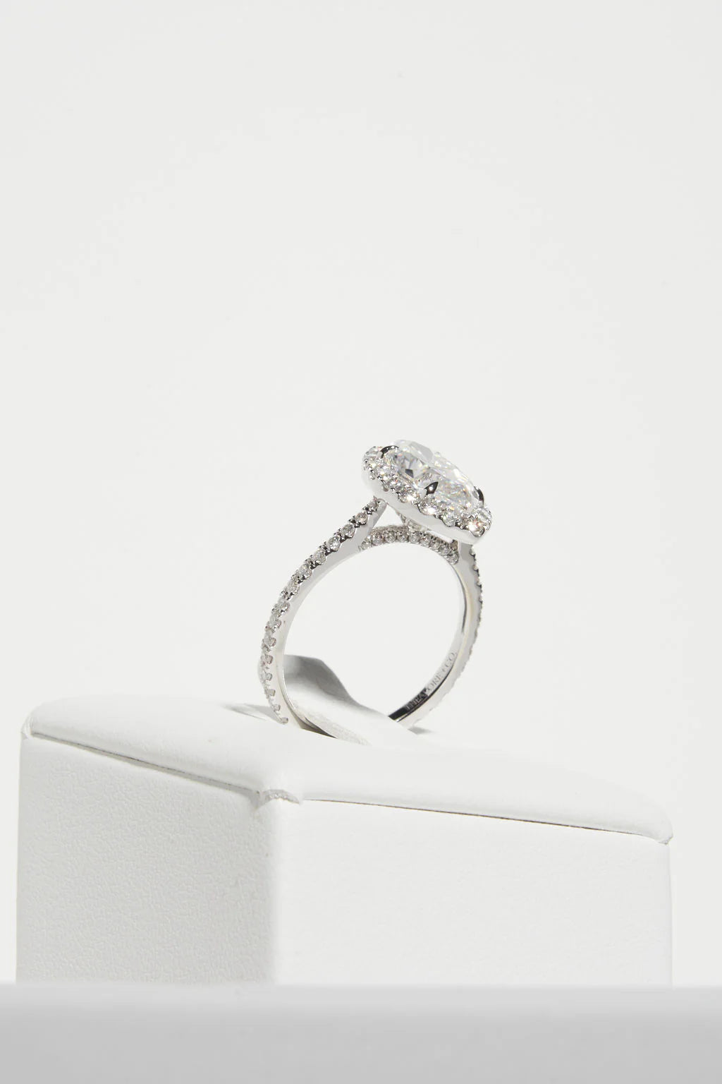 Marquise Halo Moissanite Engagement Ring