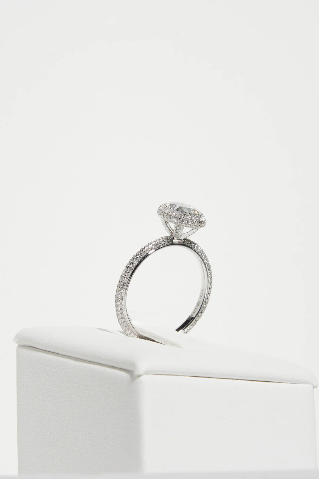 Oval Halo Moissanite Engagement Ring