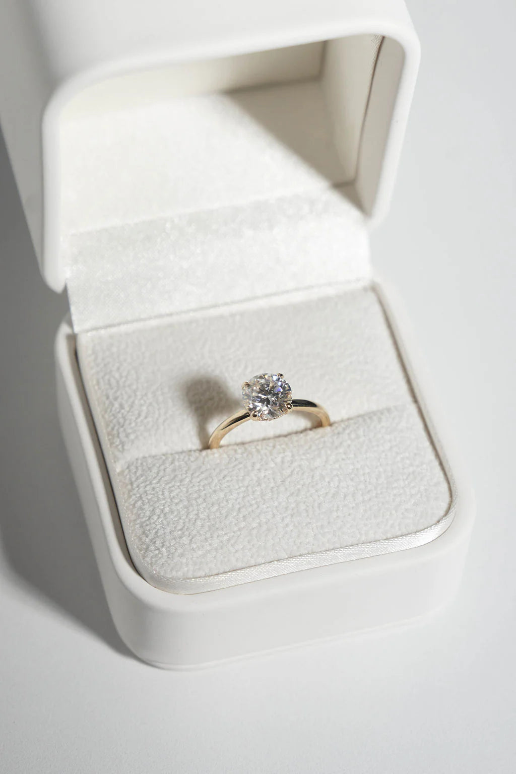 Round Solitaire Mossianite Engagement Ring