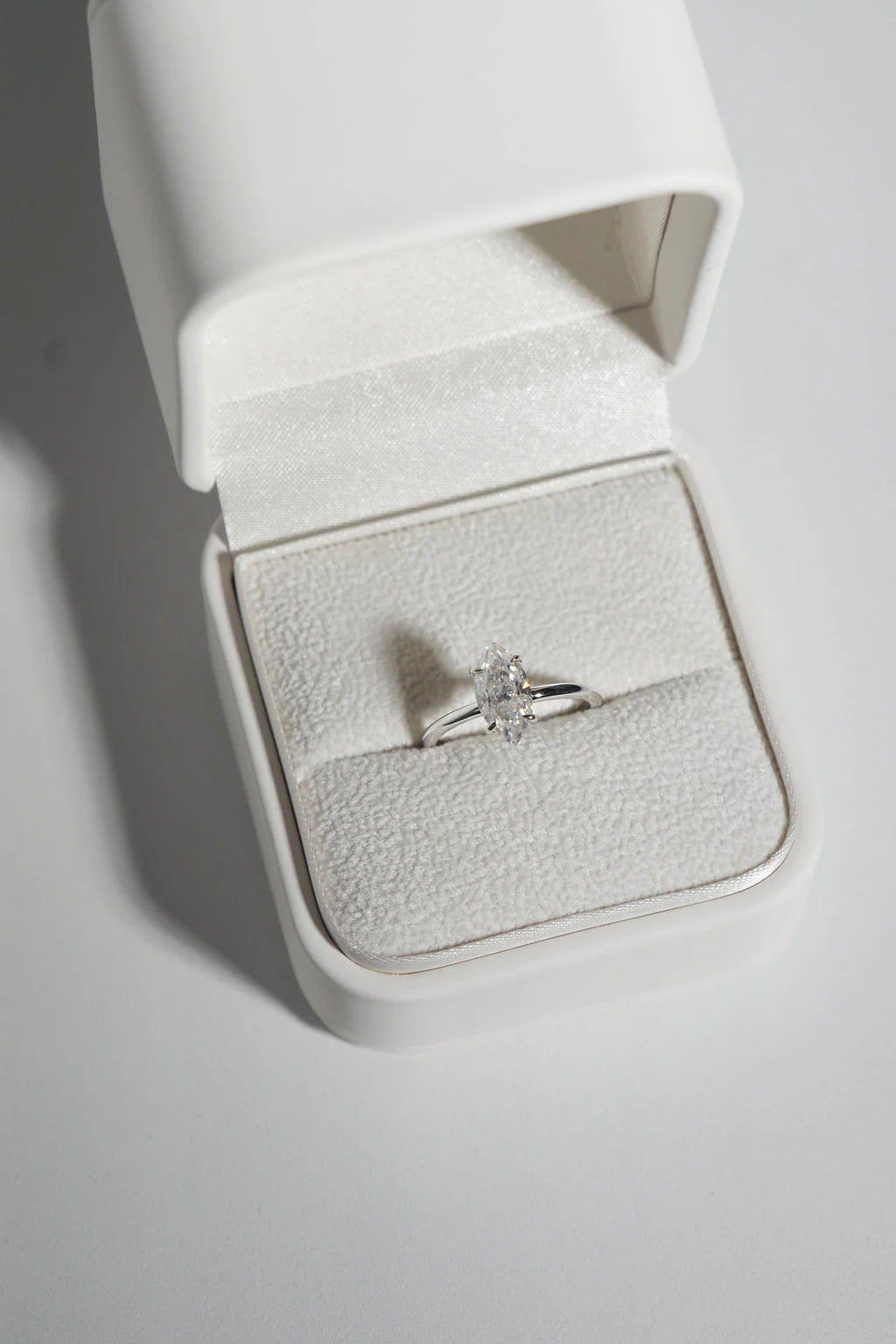 Marquise Solitaire Moissanite Engagement Ring