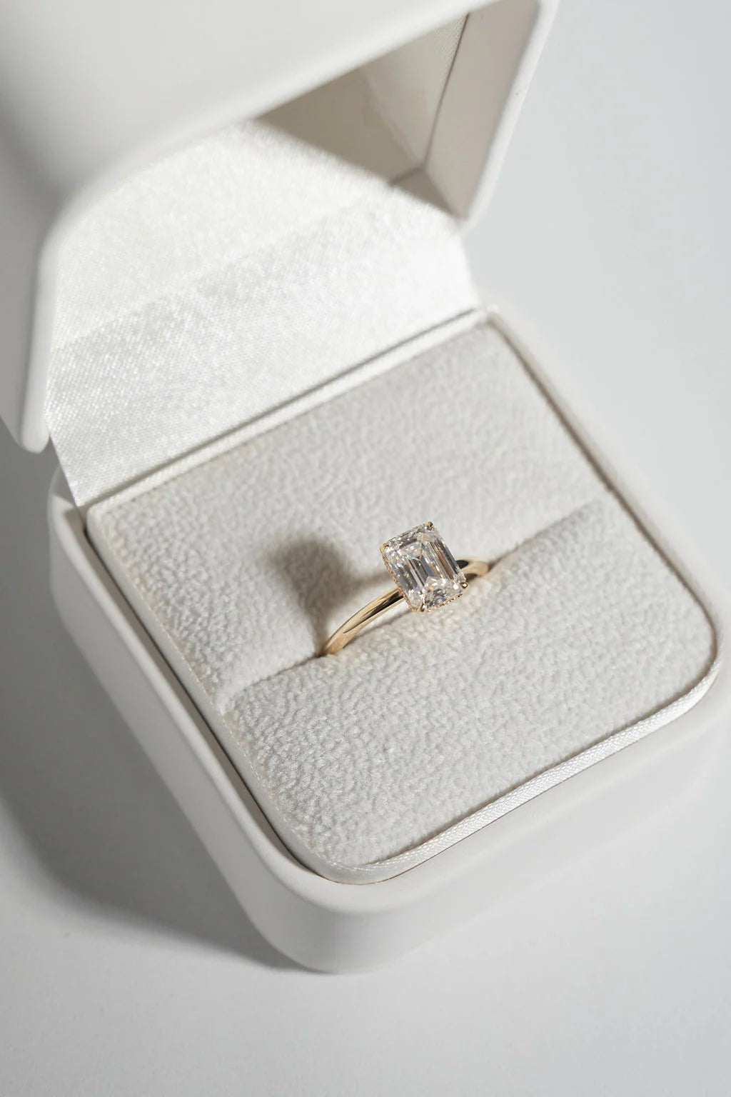 Classic Emerald Moissanite Engagement Ring