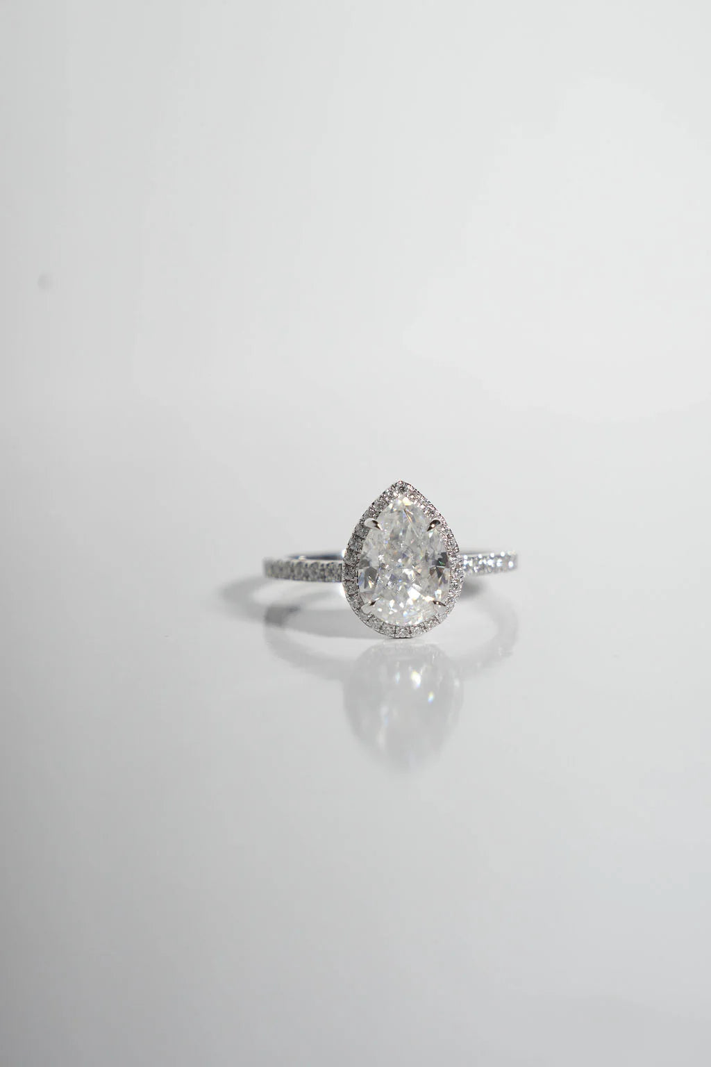 Radiant Halo Mossianite Engagement Ring