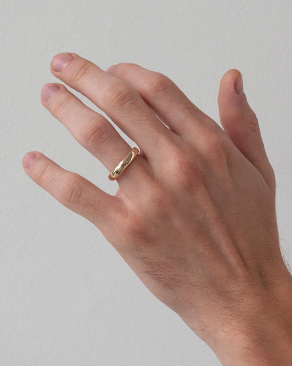 Half Round Gold Filled Band For Women and Men Main