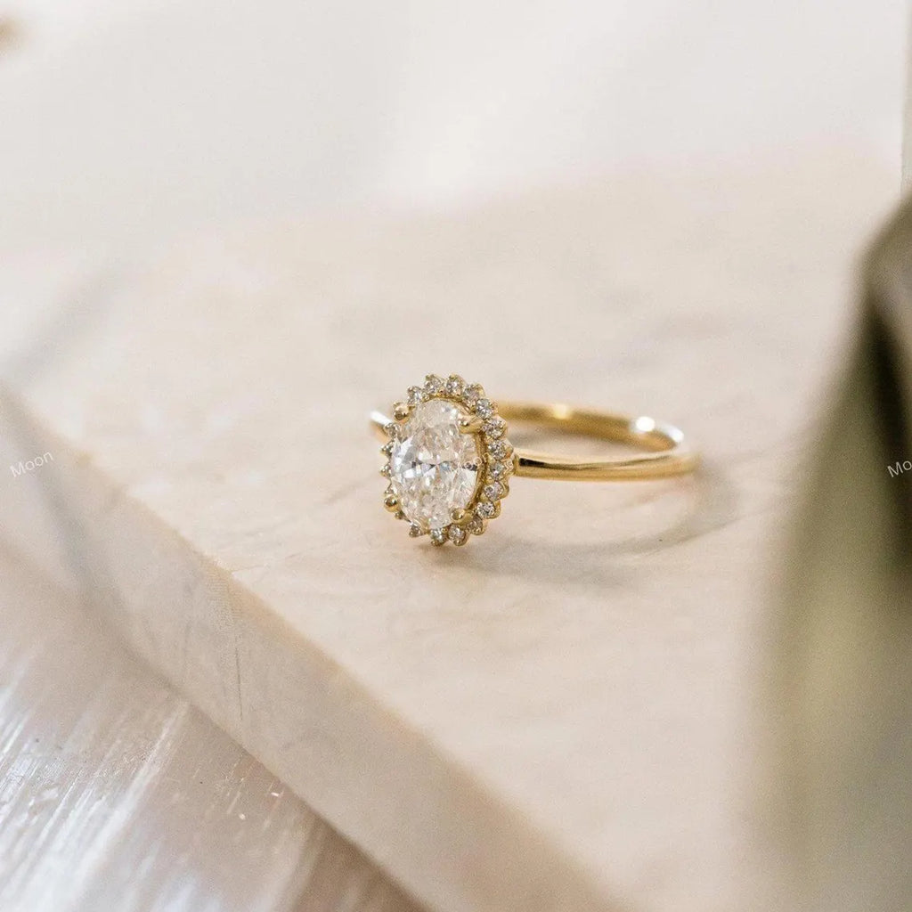 2.5 Ct Oval Cut Moissanite Engagement Ring, Delicate Diamond Solitaire Ring