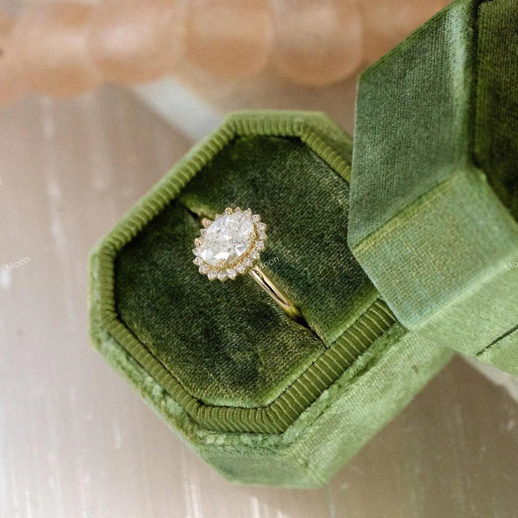 2.5 Ct Oval Cut Moissanite Engagement Ring, Delicate Diamond Solitaire Ring