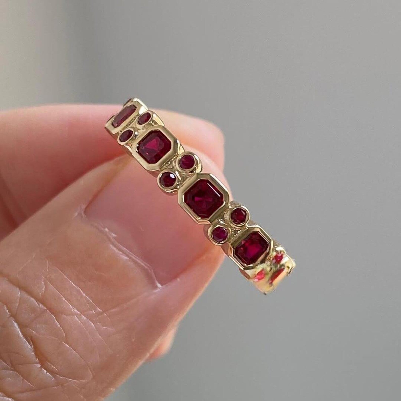 Elegant Ruby Wedding Band Main