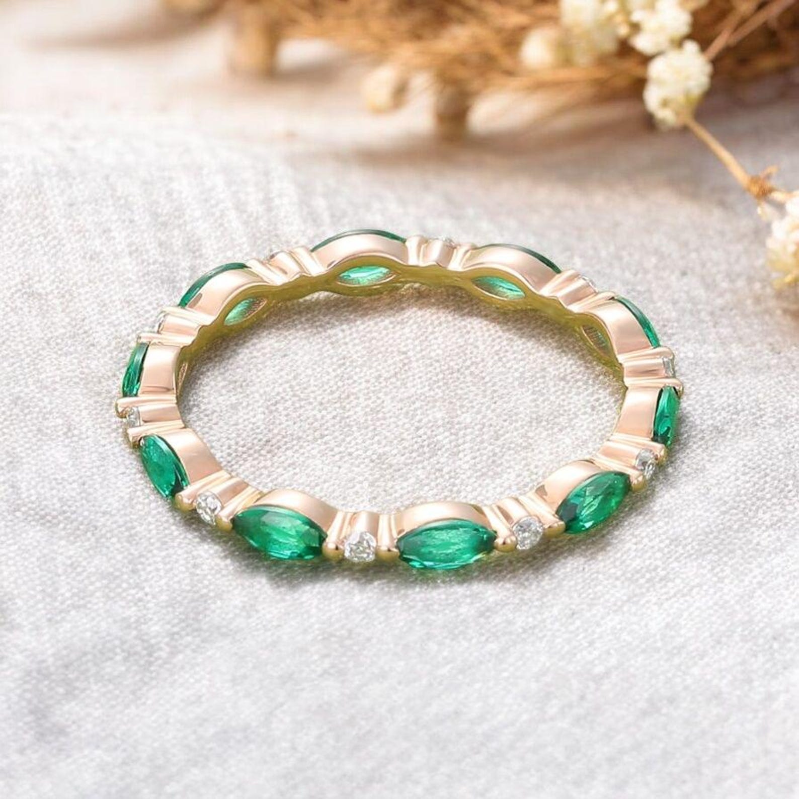Emerald Eternity Ring, Engagement Ring Main