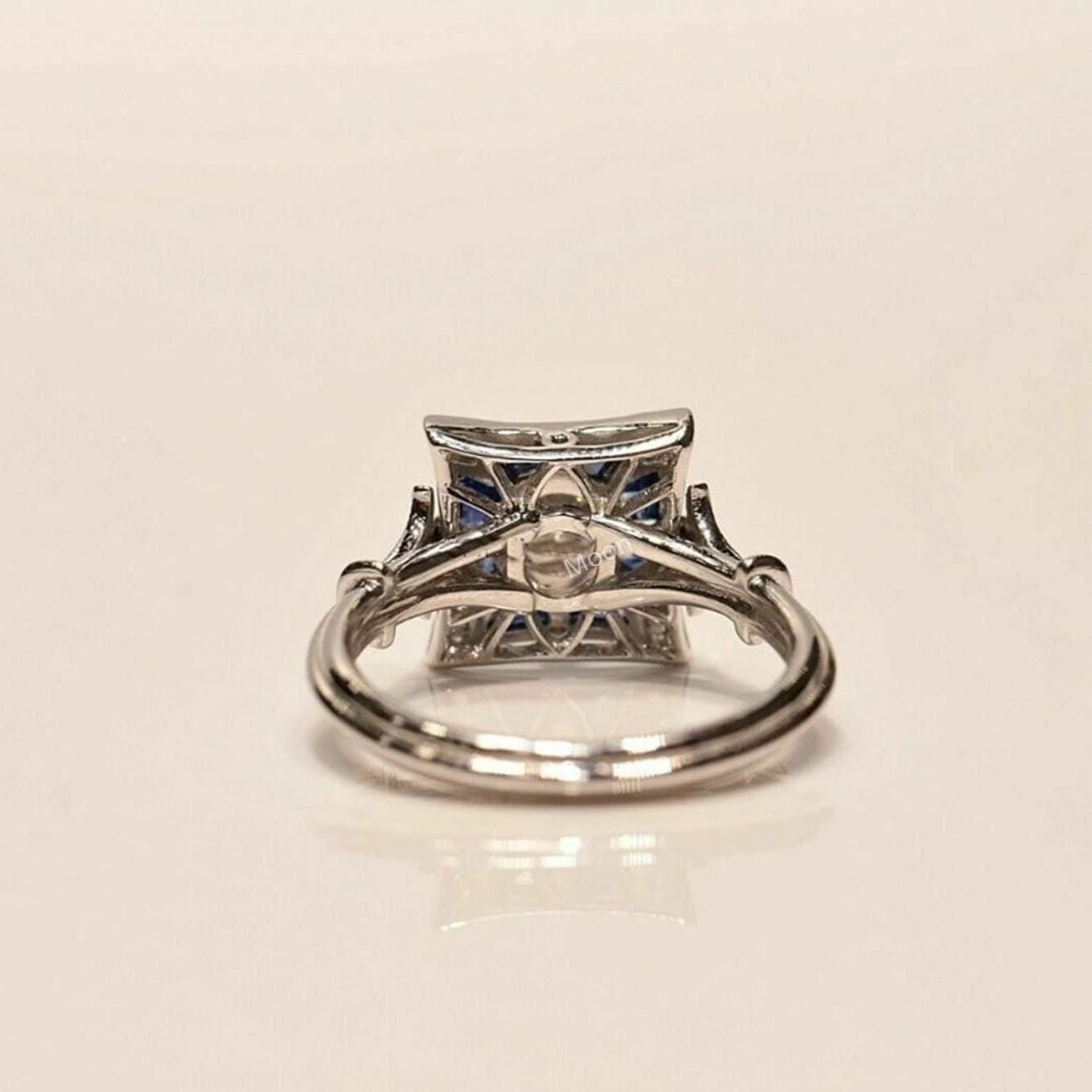 Old European Diamond Vintage Inspire Ring Back Side