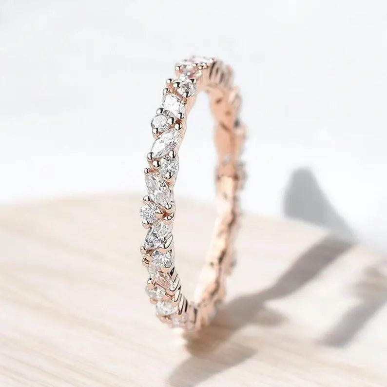 Vintage Moissanite Marquise Cut Round