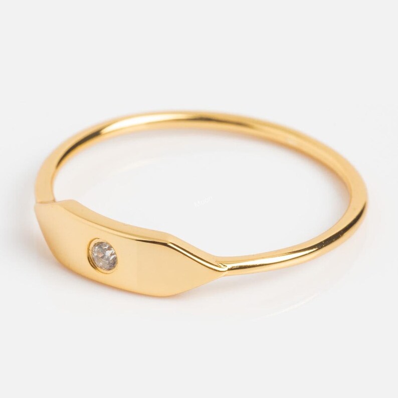 Single Birthstone Ring Left Angle