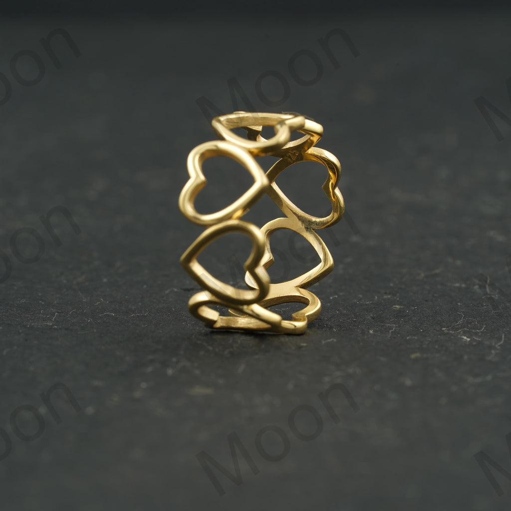 Heart Shaped Open Band Left Angle