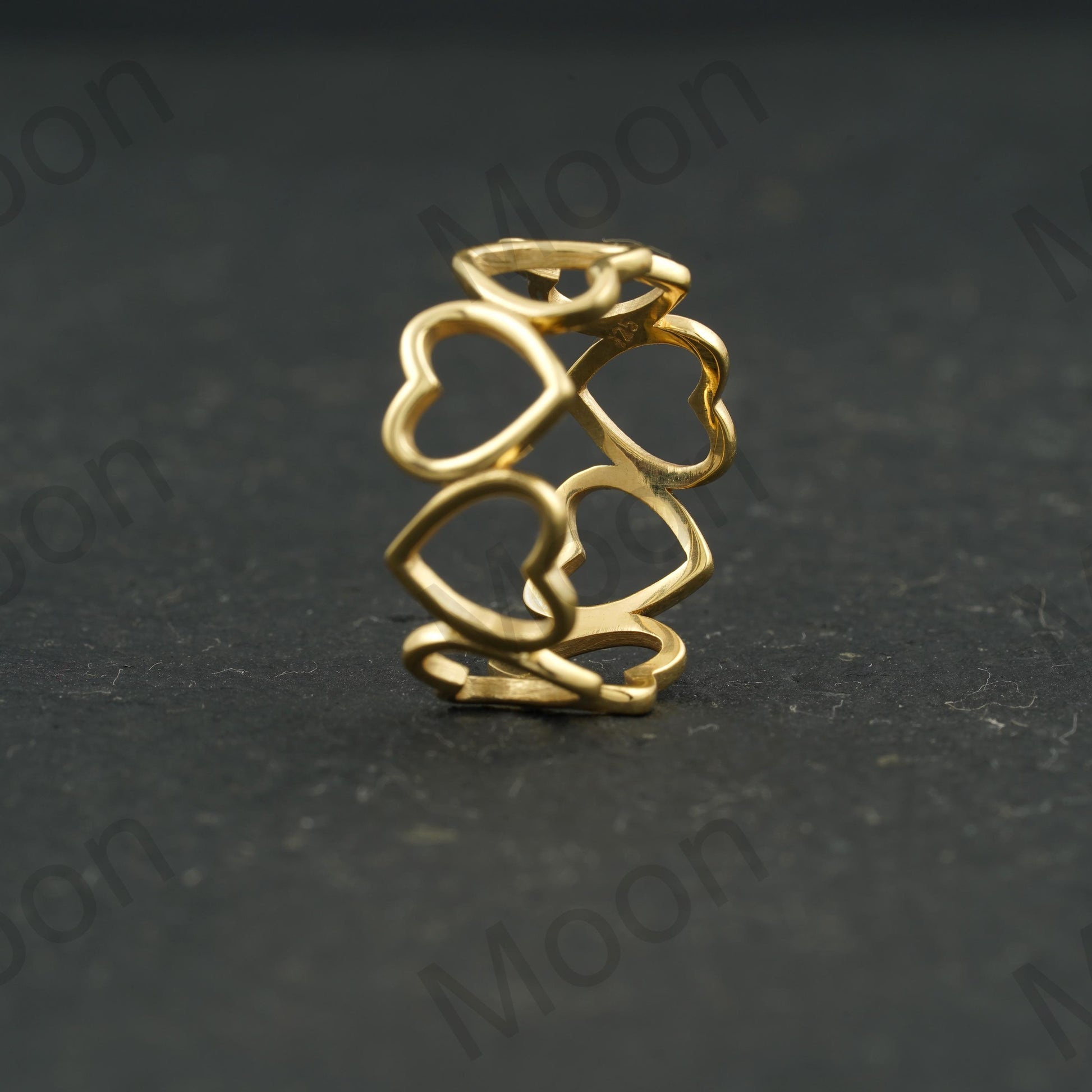 Heart Shaped Open Band Left Angle