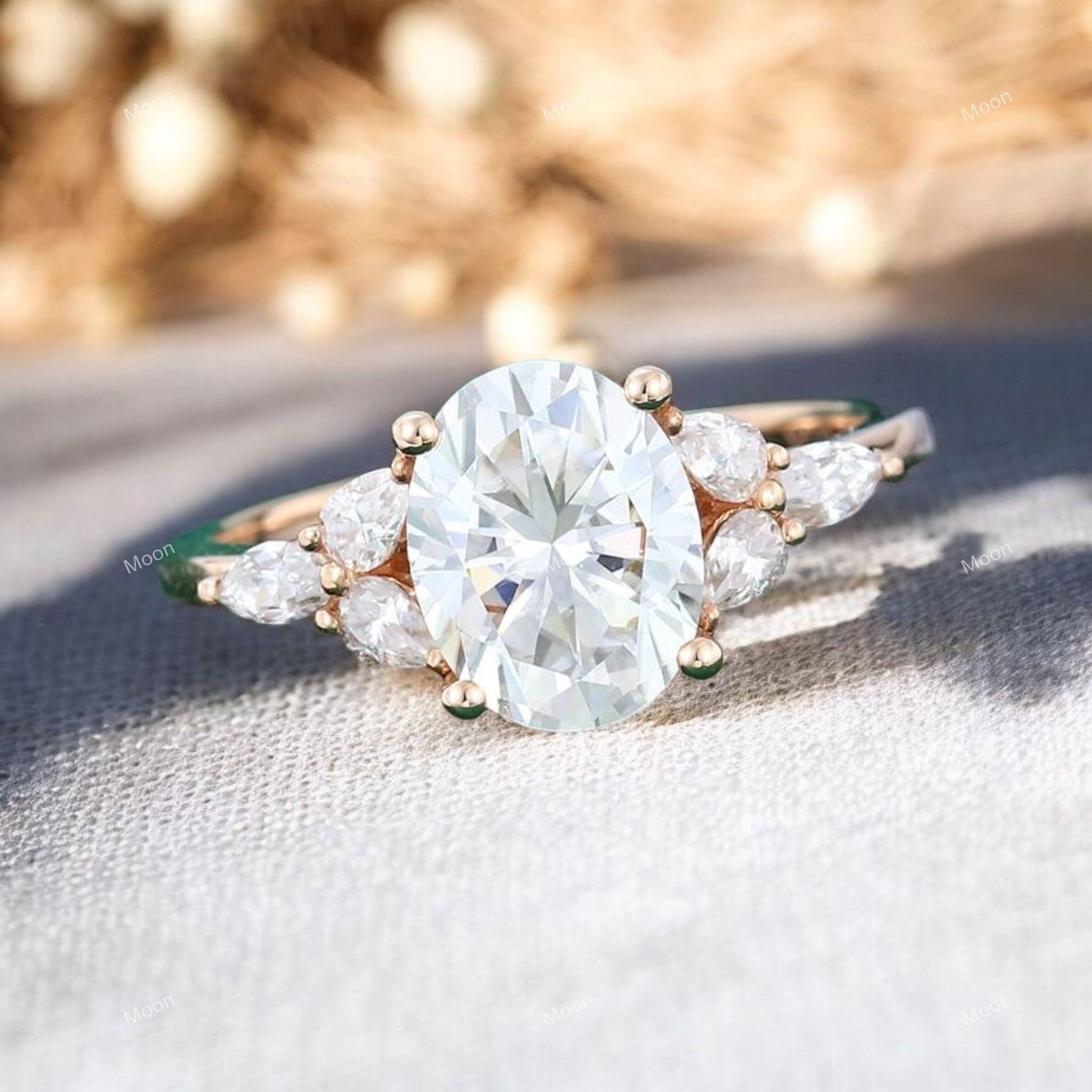 Oval Moissanite engagement ring