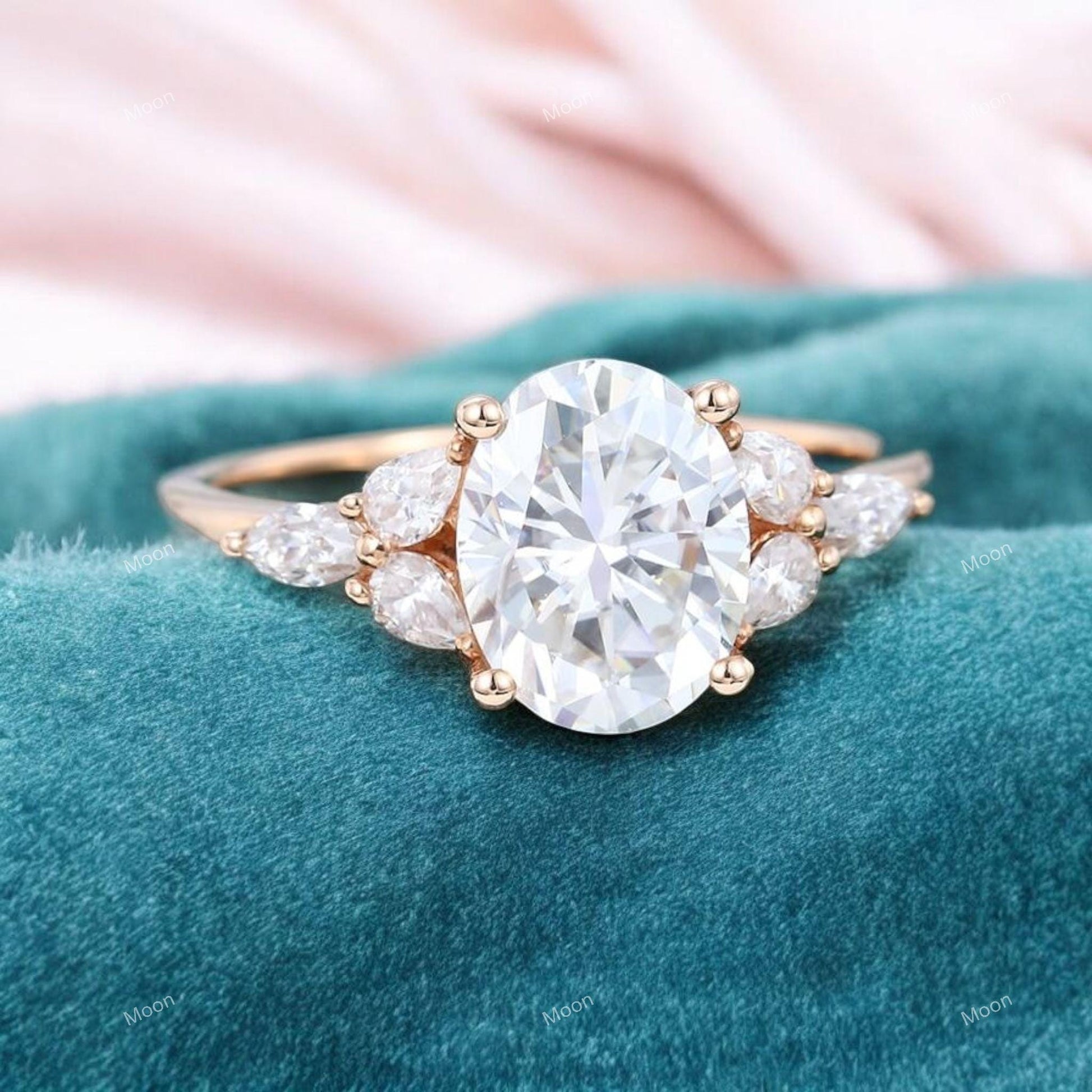 Oval Moissanite engagement ring