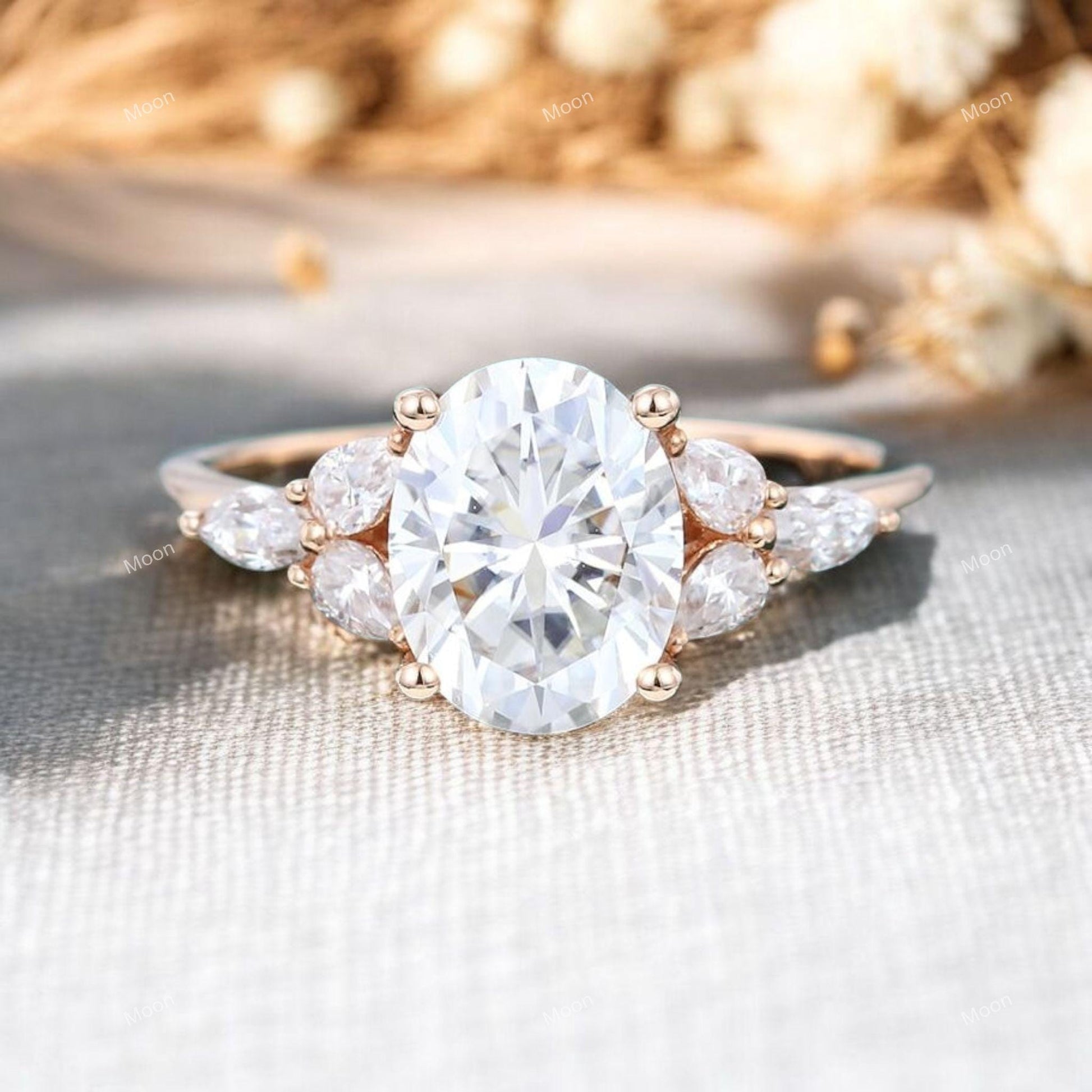Oval Moissanite engagement ring
