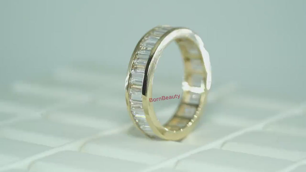 Baguette Moissanite Eternity Band